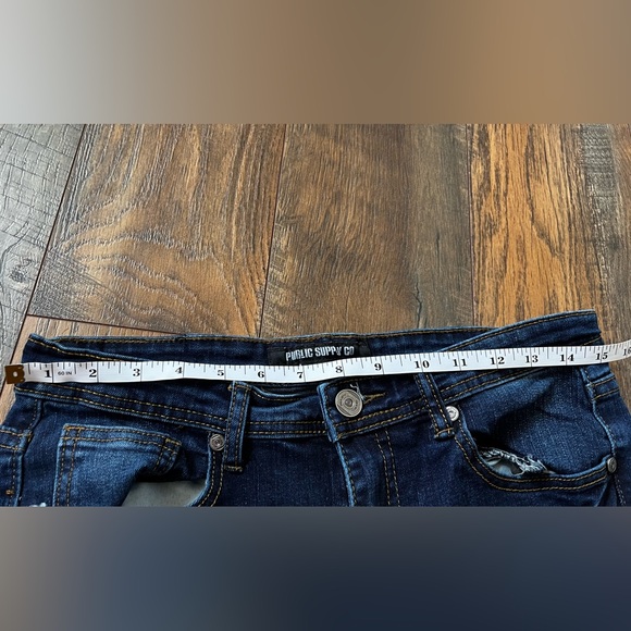 Boy’s Jeans Public Supply Co Skinny Fit Stretch, Ripped Dark  Blue Size 18 - Picture 4 of 9